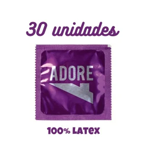 Pack 30 Preservativos Adore Extra Sure 100% Latex