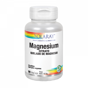 Magnesio (Quelado Citrato De Magnesio) 90 Vegcaps Solaray
