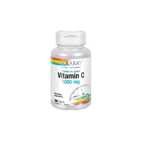 Vitamina C 1.000 mg – Acción Retardada · Solaray · 100 comprimidos