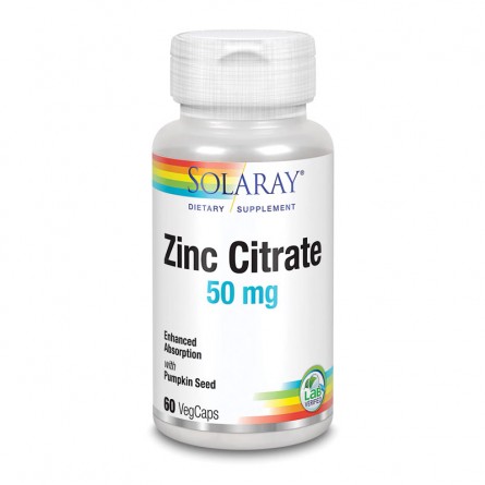 Zinc Citrate Solaray 50mg 60 vegcaps